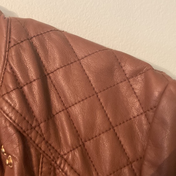 Calvin Klein brown leather jacket size medium - Picture 11 of 12